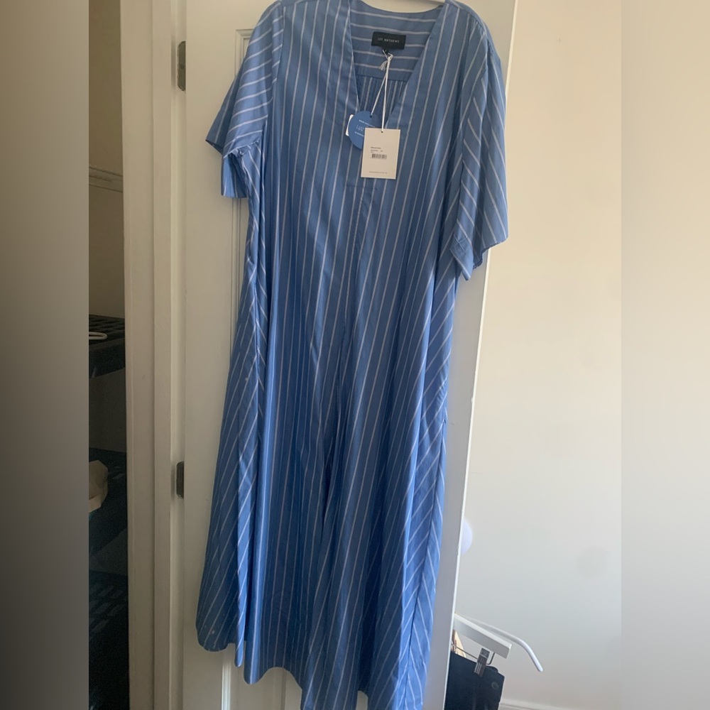 Lee Matthew’s striped dress